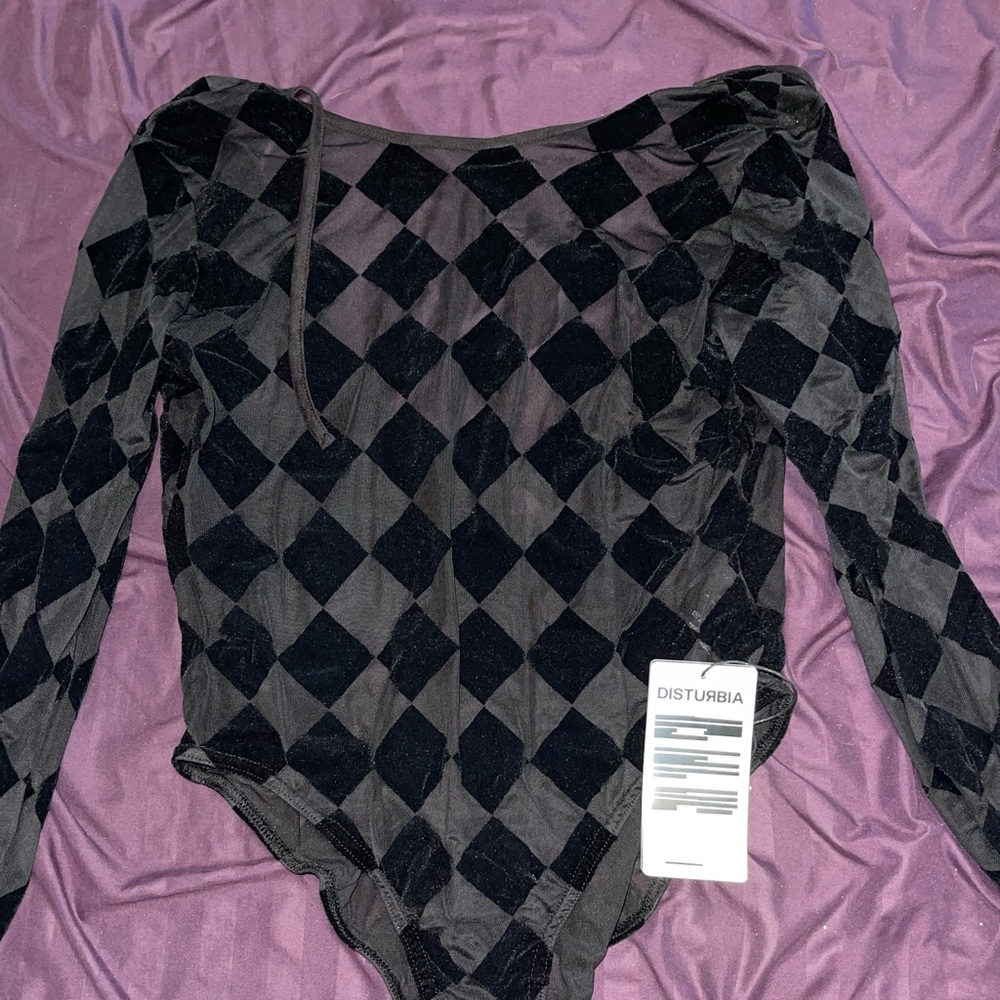 Disturbia scoop back body suit - UK Sizing